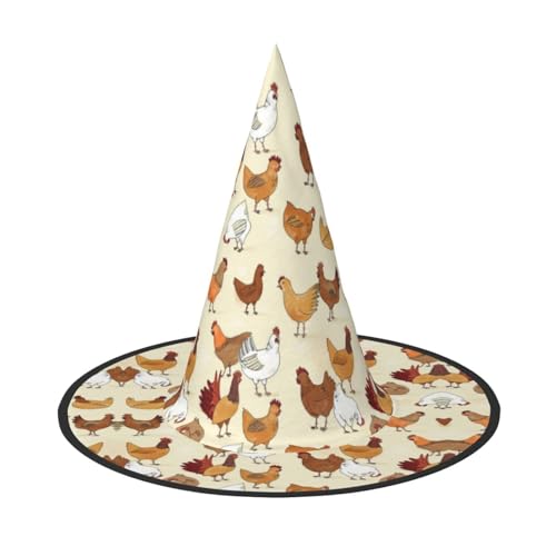 YHLKLWKSZC Kleine Halloween-Hexenhüte für Frauen – leicht, faltbar, eine Brut von Hühnern, Hexenhüte für Jungen und Mädchen, Halloween-Hut, Cosplay, Party-Dekorationen von YHLKLWKSZC
