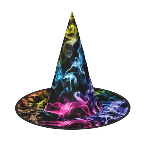 YHLKLWKSZC Kleine Halloween-Hexenhüte für Frauen – leicht, faltbar, farbenfroher Rauchdruck, Hexenhüte für Jungen und Mädchen, Halloween-Hut, Cosplay, Party-Dekorationen YHLKLWKSZC Kleine Halloween-Hexenhüte für Frauen – leicht, faltbar, farbenfroher Rauchdruck, Hexenhüte für Jungen und Mädchen, Halloween-Hut, Cosplay, Party-Dekorationen von YHLKLWKSZC
