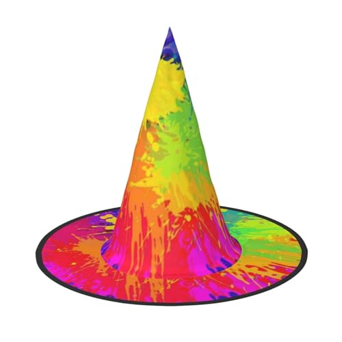 YHLKLWKSZC Kleine Halloween-Hexenhüte für Frauen – leicht, faltbar, farbenfroher Spritzdruck, Hexenhüte für Jungen und Mädchen, Halloween-Hut, Cosplay, Party-Dekorationen YHLKLWKSZC Kleine Halloween-Hexenhüte für Frauen – leicht, faltbar, farbenfroher Spritzdruck, Hexenhüte für Jungen und Mädchen, Halloween-Hut, Cosplay, Party-Dekorationen von YHLKLWKSZC