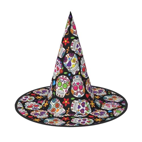 YHLKLWKSZC Kleine Halloween-Hexenhüte für Frauen – leicht, faltbar, farbige Totenköpfe, Hexenhüte für Jungen und Mädchen, Halloween-Hut, Cosplay, Party-Dekorationen YHLKLWKSZC Kleine Halloween-Hexenhüte für Frauen – leicht, faltbar, farbige Totenköpfe, Hexenhüte für Jungen und Mädchen, Halloween-Hut, Cosplay, Party-Dekorationen von YHLKLWKSZC