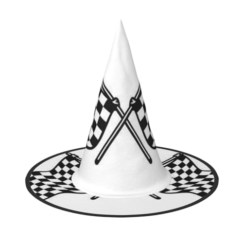 YHLKLWKSZC Kleine Halloween-Hexenhüte für Frauen – leicht, faltbar, karierte Flaggen, Rennflagge, Druck, Hexenhüte für Jungen und Mädchen, Halloween-Hut, Cosplay, Party-Dekorationen YHLKLWKSZC Kleine Halloween-Hexenhüte für Frauen – leicht, faltbar, karierte Flaggen, Rennflagge, Druck, Hexenhüte für Jungen und Mädchen, Halloween-Hut, Cosplay, Party-Dekorationen von YHLKLWKSZC