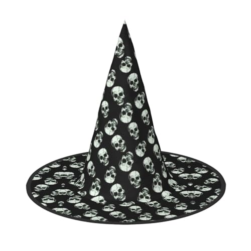 YHLKLWKSZC Kleine Halloween-Hexenhüte für Frauen – leicht, faltbar, schwarzer Totenkopf-Druck, Hexenhüte für Jungen und Mädchen, Halloween-Hut, Cosplay, Party-Dekorationen YHLKLWKSZC Kleine Halloween-Hexenhüte für Frauen – leicht, faltbar, schwarzer Totenkopf-Druck, Hexenhüte für Jungen und Mädchen, Halloween-Hut, Cosplay, Party-Dekorationen von YHLKLWKSZC