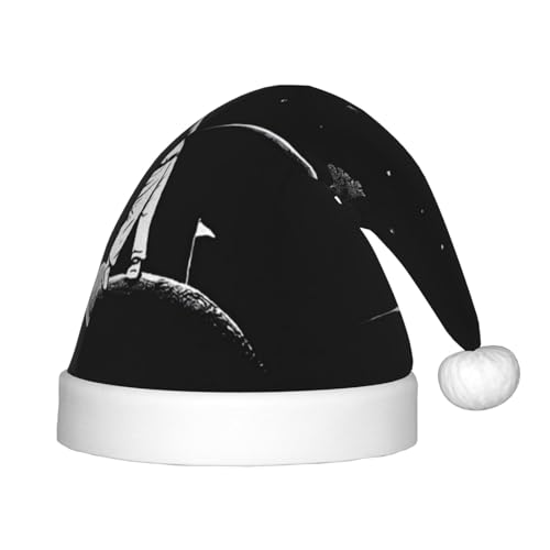 YHLKLWKSZC Weihnachtsmütze mit Astronauten-Galaxie-Motiv, bedruckt, Weihnachtsmannmütze, weich und bequem, 1 Stück von YHLKLWKSZC