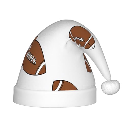 YHLKLWKSZC Weihnachtsmütze mit Fußball-Motiv, bedruckt, Weihnachtsmannmütze, weich und bequem, 1 Stück von YHLKLWKSZC