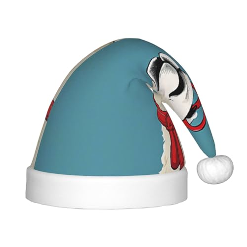 YHLKLWKSZC Weihnachtsmütze mit Lama-Motiv, bedruckt, Weihnachtsmannmütze, Weihnachtsmannmütze, weich und bequem, 1 Stück von YHLKLWKSZC