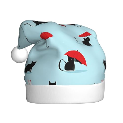 YHLKLWKSZC Weihnachtsmütze mit Motiv Pariser Dackel, Weihnachtsmannmütze für Erwachsene, Unisex, Urlaub von YHLKLWKSZC