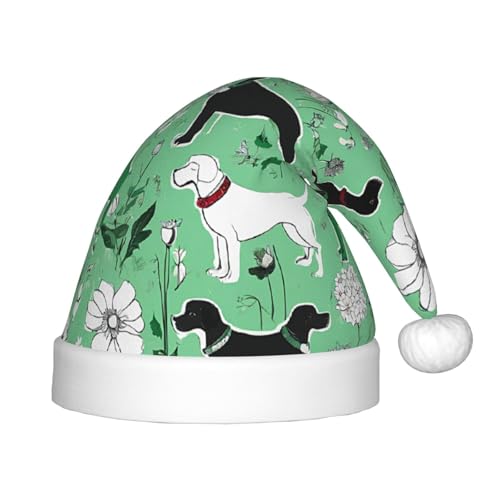 YHLKLWKSZC Weihnachtsmütze mit Ziegenfrolmotiv, bedruckt, Weihnachtsmannmütze, weich und bequem, 1 Stück von YHLKLWKSZC