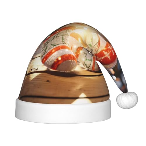 YHLKLWKSZC Weihnachtssocken, bedruckt, Weihnachtsmütze, Weihnachtsmannmütze, Weihnachtsmannmütze, weich und bequem, 1 Stück von YHLKLWKSZC