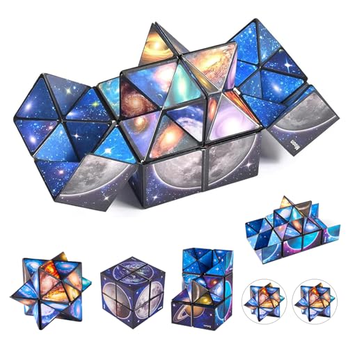 YHNMMNO 3D-Puzzle-würfel 2 Stück Spielzeug Star Würfel Star Set Transforming Toys Lernspiel Geschenke Stressabbau Spielzeug Zauberwürfel Sternenklarer Himmel Infinity Würfel von YHNMMNO