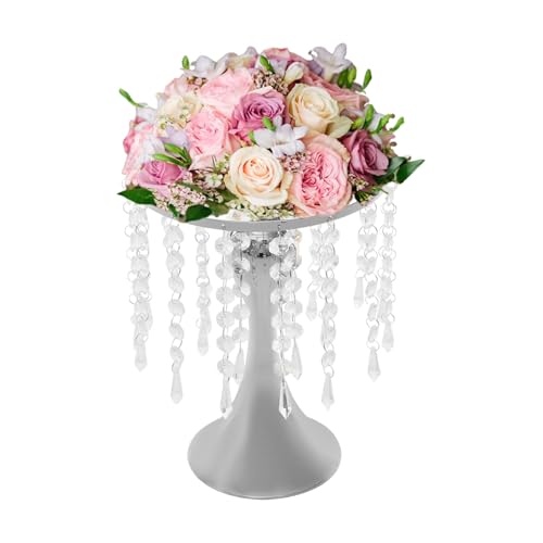 10 Stück 13,77 Zoll hohe Vasen als Hochzeitsmittelstücke – elegante Blumenständer for Hochzeiten, Partys und als Heimdekoration(Silver,10.23in) von YHNNH