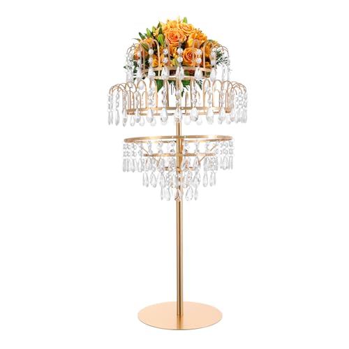 5-stöckiger Blumenständer for Hochzeiten – Elegante Tischvase als Tafelaufsatz for Hochzeiten, Partys, Veranstaltungen und als Heimdekoration(Gold) von YHNNH
