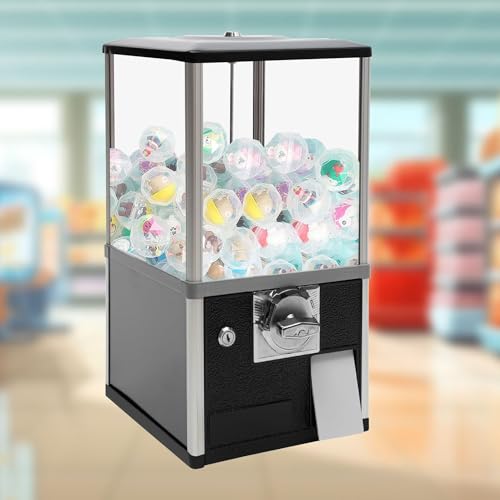 YHNNH, 25-Cent-Münzautomat, 21-Zoll-Kaugummiautomat, freistehender Kaugummiautomat, Preisautomat, Bonbonautomat, Rot(Black) von YHNNH