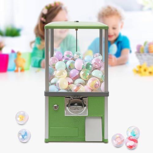 YHNNH, 25-Cent-Münzautomat, 21-Zoll-Kaugummiautomat, freistehender Kaugummiautomat, Preisautomat, Bonbonautomat, Rot(Green) von YHNNH