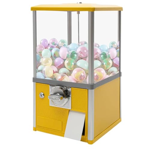 YHNNH, 25-Cent-Münzautomat, Kaugummiautomat for Zuhause, Bonbonspender, Kaugummiautomat, Rot(Yellow) von YHNNH