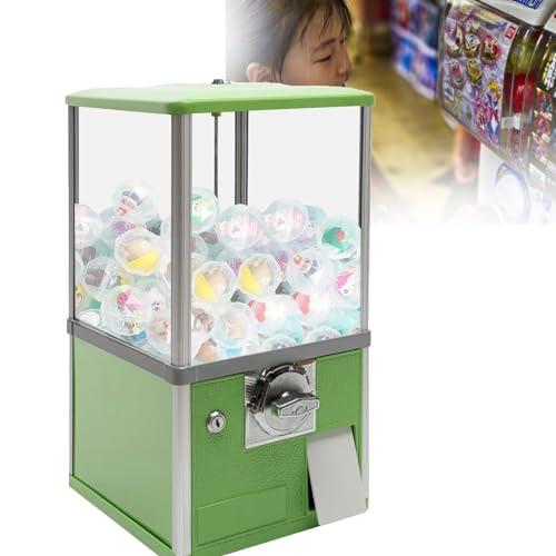 YHNNH, Automatischer Kapselautomat for Kapseln for Einzelhandelsgeschäfte, runder Kapsel-Hüpfballspender for 4,5–5,5 cm for Spieleläden, rot(Green) von YHNNH