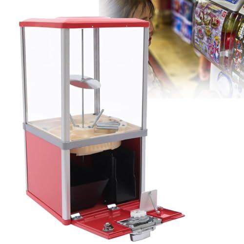 YHNNH, Automatischer Kapselautomat for Kapseln for Einzelhandelsgeschäfte, runder Kapsel-Hüpfballspender for 4,5–5,5 cm for Spieleläden, rot(Red) von YHNNH