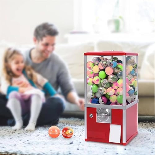 YHNNH, Bonbonautomat Kleiner Verkaufsautomat Münzbetriebener Kaugummiautomat Preisautomat Kaugummiautomat Weihnachtsfeier Geburtstagsfeier,Rot(Red) von YHNNH