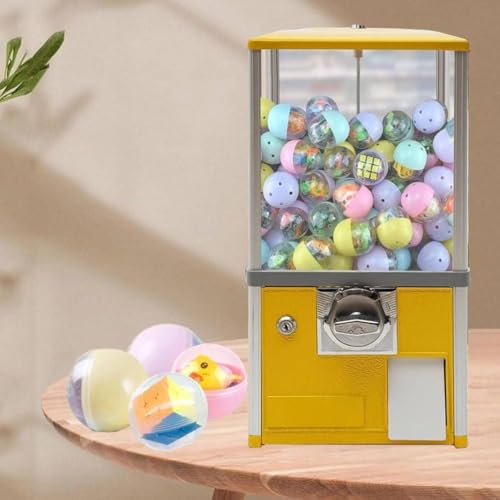 YHNNH, Drehbarer quadratischer Süßigkeitenautomat mit vier Fächern for Spieleläden und Einzelhandelsgeschäfte im Vintage-Stil, Weiß(Yellow) von YHNNH