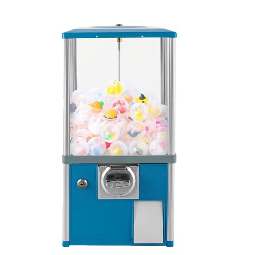 YHNNH, Durchscheinender Kaugummiautomat, Vintage-Süßigkeitsautomat, münzbetriebener Süßigkeitenautomat und Sparschwein, Rot(Blue) von YHNNH