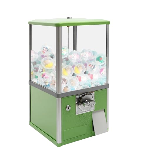 YHNNH, Durchscheinender Kaugummiautomat, Vintage-Süßigkeitsautomat, münzbetriebener Süßigkeitenautomat und Sparschwein, Rot(Green) von YHNNH
