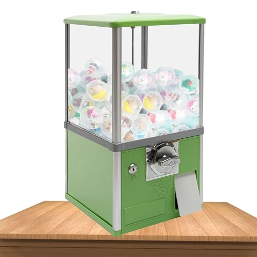 YHNNH, For runde Kapseln, Kaugummis, Hüpfbälle, 25-Cent-Münzautomaten, kommerzielle Kaugummiautomaten for Kinder, Süßigkeitenautomaten, rot(Green) von YHNNH