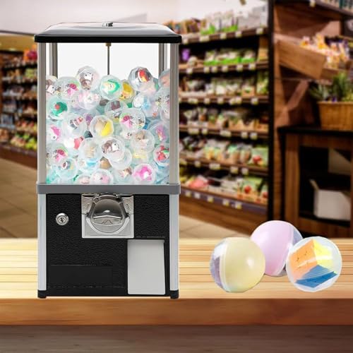 YHNNH, Gumball-Verkaufskapselgerät for kleine Unternehmen, Preisautomat for Kinder, for Party, Einkaufszentrum, Supermarkt, Rot(Black) von YHNNH