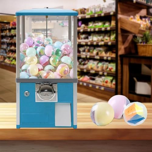 YHNNH, Gumball-Verkaufskapselgerät for kleine Unternehmen, Preisautomat for Kinder, for Party, Einkaufszentrum, Supermarkt, Rot(Blue) von YHNNH