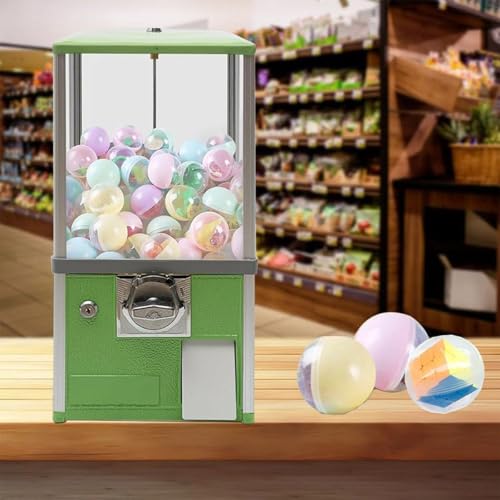 YHNNH, Gumball-Verkaufskapselgerät for kleine Unternehmen, Preisautomat for Kinder, for Party, Einkaufszentrum, Supermarkt, Rot(Green) von YHNNH