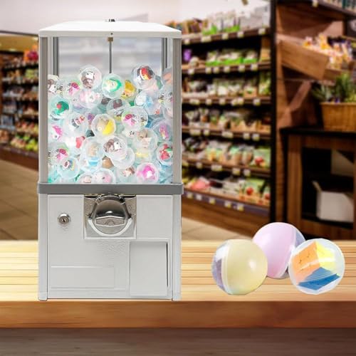 YHNNH, Gumball-Verkaufskapselgerät for kleine Unternehmen, Preisautomat for Kinder, for Party, Einkaufszentrum, Supermarkt, Rot(White) von YHNNH