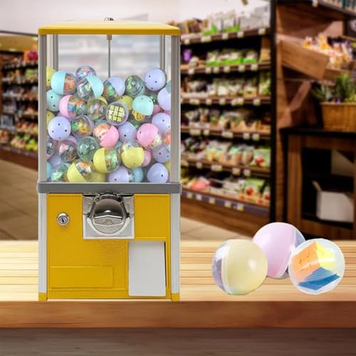 YHNNH, Gumball-Verkaufskapselgerät for kleine Unternehmen, Preisautomat for Kinder, for Party, Einkaufszentrum, Supermarkt, Rot(Yellow) von YHNNH