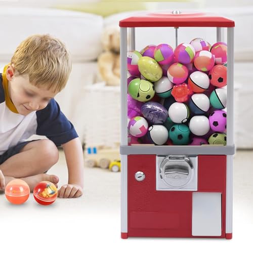 YHNNH, Kapselautomat mit Schlössern for Kapselspielzeug mit 4,5–5,5 cm Durchmesser for Spieleläden und Einzelhandelsgeschäfte, rot(Red) von YHNNH