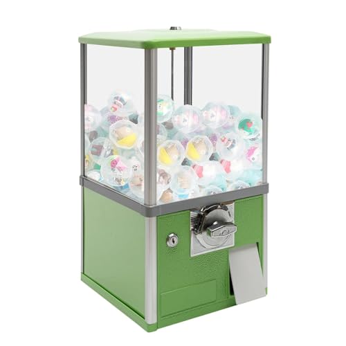 YHNNH, Kapselautomat mit Schlössern for Kapselspielzeug mit 4,5–5,5 cm Durchmesser for Zuhause, Spieleläden und Einzelhandelsgeschäfte, Rot(Green) von YHNNH