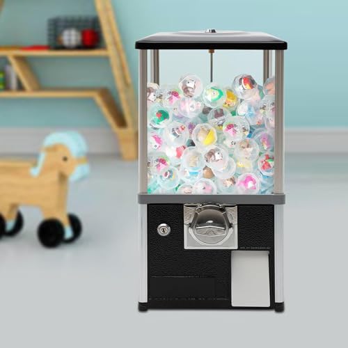 YHNNH, Kaugummiautomat, Kapselautomat mit Schlössern for Kapselspielzeug mit 4,5–5,5 cm Durchmesser for Zuhause, Spieleläden und Einzelhandelsgeschäfte, Rot(Black) von YHNNH