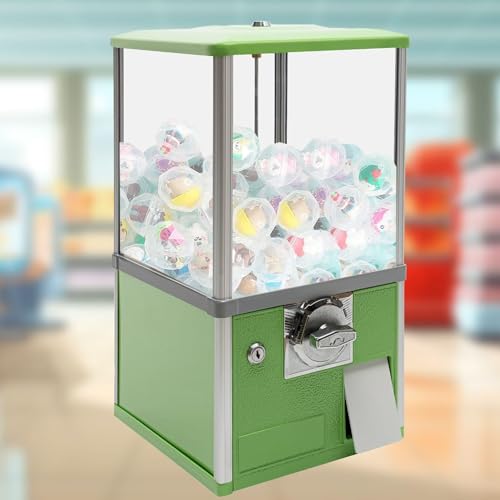 YHNNH, Kaugummiautomat for Spieleläden, kommerzieller Verkaufsautomat, Süßigkeitenspender, Kaugummiautomat for Kinder, Preisautomat (rot)(Green) von YHNNH