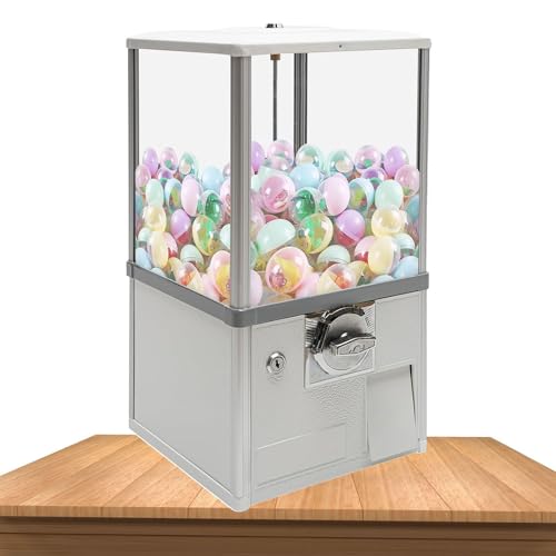 YHNNH, Kaugummiautomat for Spieleläden, kommerzieller Verkaufsautomat, Süßigkeitenspender, Kaugummiautomat for Kinder, Preisautomat (rot)(White) von YHNNH