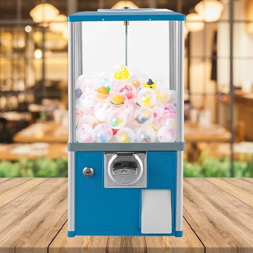 YHNNH, Kommerzielle Kaugummimaschine, Kapselmaschine mit Schlössern, automatische Kapselmaschine, Kapsel-Hüpfballspender for 4,5–5,5 cm, rot(Blue) von YHNNH