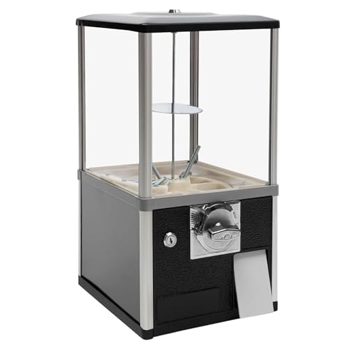 YHNNH, Kommerzieller Bonbonspender for runde Kapseln, Kaugummis, Hüpfbälle, Verkaufsautomat, kommerzieller Kaugummiautomat (blau)(Black) von YHNNH
