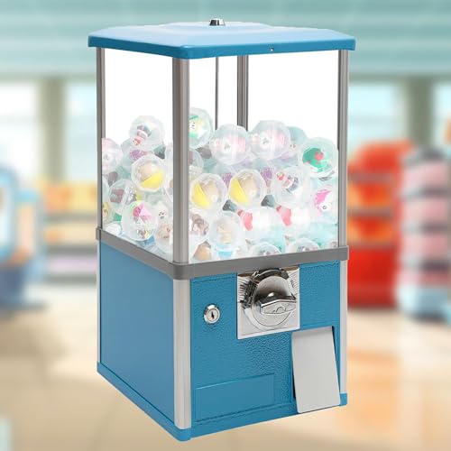 YHNNH, Kommerzieller Bonbonspender for runde Kapseln, Kaugummis, Hüpfbälle, Verkaufsautomat, kommerzieller Kaugummiautomat (blau)(Blue) von YHNNH