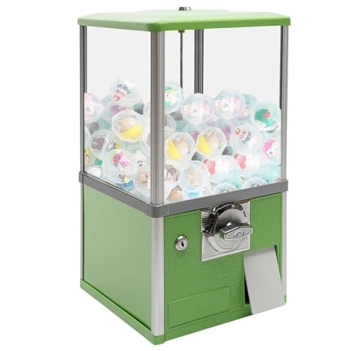 YHNNH, Kommerzieller Verkaufsautomat mit Schlössern, for Zuhause, Süßigkeiten-Kaugummiautomat, Bonbonspender, Kaugummiautomat (rot)(Green) von YHNNH