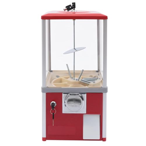 YHNNH, Kommerzieller Verkaufsautomat mit Schlössern, for Zuhause, Süßigkeiten-Kaugummiautomat, Bonbonspender, Kaugummiautomat (rot)(Red) von YHNNH