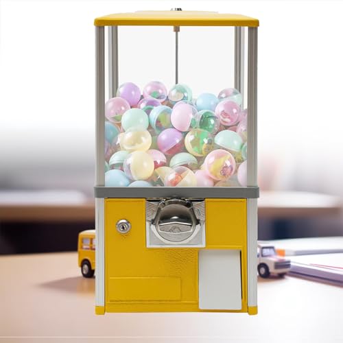 YHNNH, Kommerzieller Vintage-Süßigkeits-Kaugummiautomat for 1,77-1,97-Zoll-Gadgets for Spieleläden und Einzelhandelsgeschäfte im Vintage-Stil, Rot(Yellow) von YHNNH