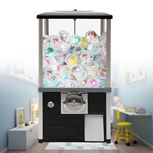 YHNNH, Preisautomat, Kaugummiautomat mit Schlüsseln, Spender for Kapselspielzeugautomaten, Verkaufsautomat for den Verkauf von Kapselspielzeugbonbons, Rot(Black) von YHNNH