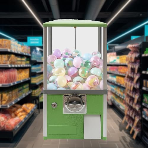 YHNNH, Preisautomat, Kaugummiautomat mit Schlüsseln, Spender for Kapselspielzeugautomaten, Verkaufsautomat for den Verkauf von Kapselspielzeugbonbons, Rot(Green) von YHNNH