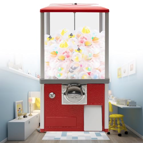 YHNNH, Preisautomat, Kaugummiautomat mit Schlüsseln, Spender for Kapselspielzeugautomaten, Verkaufsautomat for den Verkauf von Kapselspielzeugbonbons, Rot(Red) von YHNNH