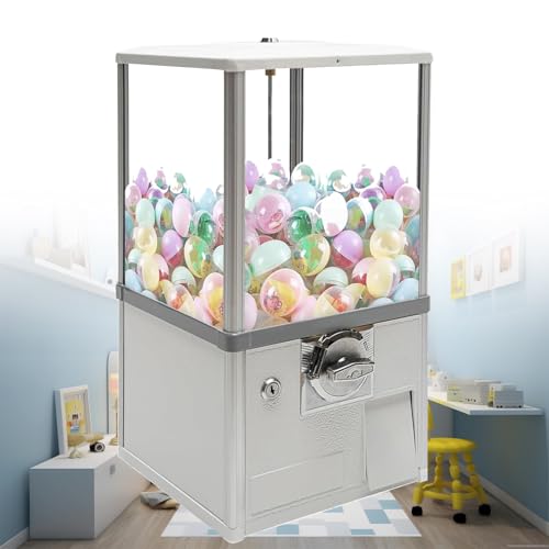YHNNH, Preisautomat, Kaugummiautomat mit Schlüsseln, Spender for Kapselspielzeugautomaten, Verkaufsautomat for den Verkauf von Kapselspielzeugbonbons, Rot(White) von YHNNH