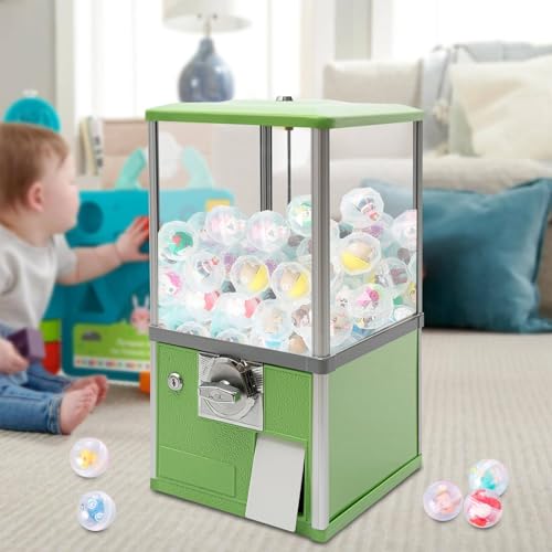 YHNNH, Spielzeugkapsel, Spenderpreismaschine, Süßigkeitenmaschinenspender for kleine Süßigkeiten, Nüsse, Futtermittel,Rot(Green) von YHNNH