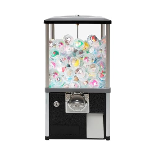 YHNNH, Süßigkeiten-Kapselautomat mit Schlössern for Kapselspielzeug mit 4,5–5,5 cm Durchmesser for Zuhause, Spieleläden und Einzelhandelsgeschäfte, Rot(Black) von YHNNH