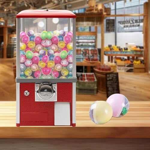 YHNNH, Süßigkeitenautomat, kleiner Verkaufsautomat, Münzautomat, Kaugummiautomat, Preisautomat, Kaugummiautomat, Weihnachten (rot)(Red) von YHNNH