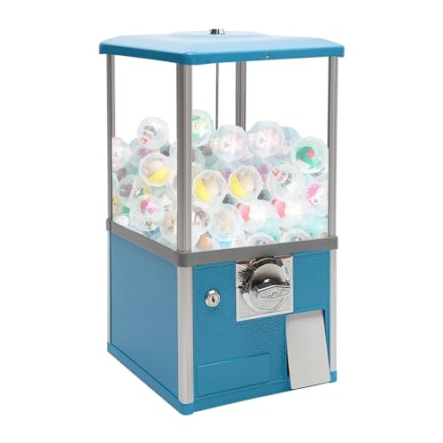 YHNNH, Verkaufsautomat, kommerzieller Kaugummiautomat, stabiler Verkaufsautomat, Verkaufsautomat for Spielplatz, Urlaub, niedlicher Arcade-Automat, rot(Blue) von YHNNH