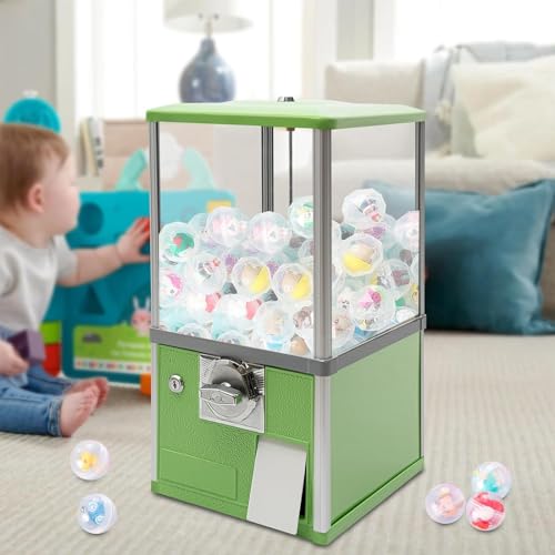 YHNNH, Verkaufsautomat for Kinder, Kapselautomat mit Schlössern for Kapselspielzeug mit 4,5–5,5 cm Durchmesser for Spieleläden, Rot(Green) von YHNNH